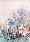 Famous Iris Paintings - Kingfisher and Iris